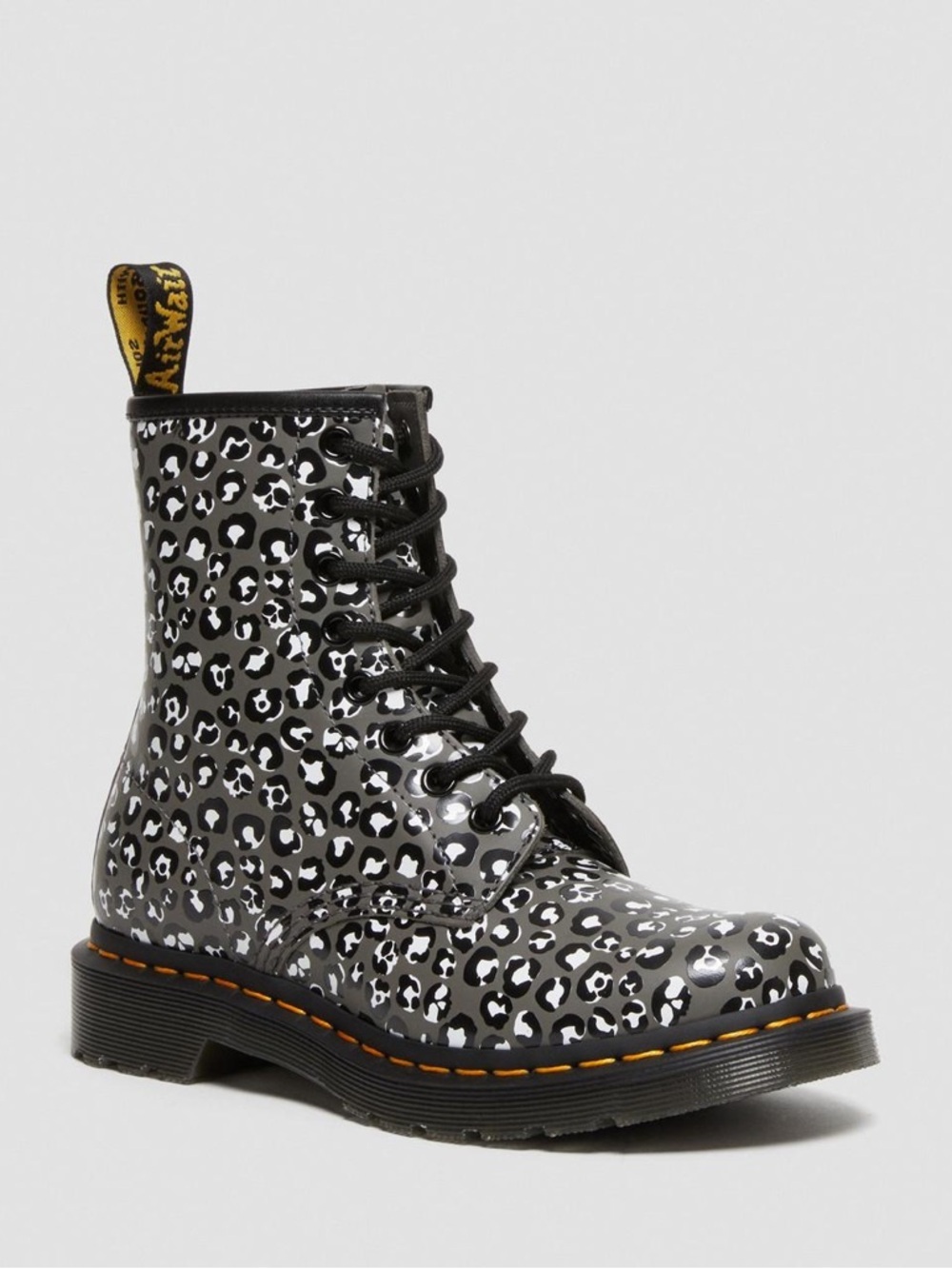 Dr. Martens 1460 WOMEN'S LEOPARD SMOOTH LEATHER LACE UP BOOTS